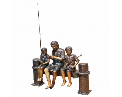 Toscano - Fishing Family Garden Statue