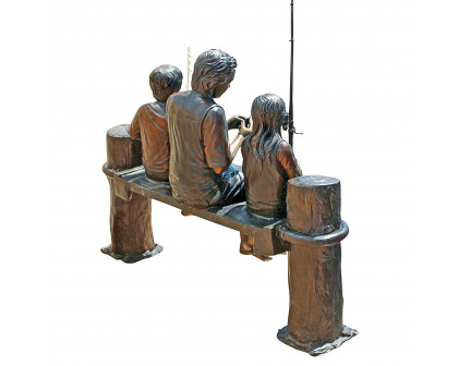 Toscano - Fishing Family Garden Statue