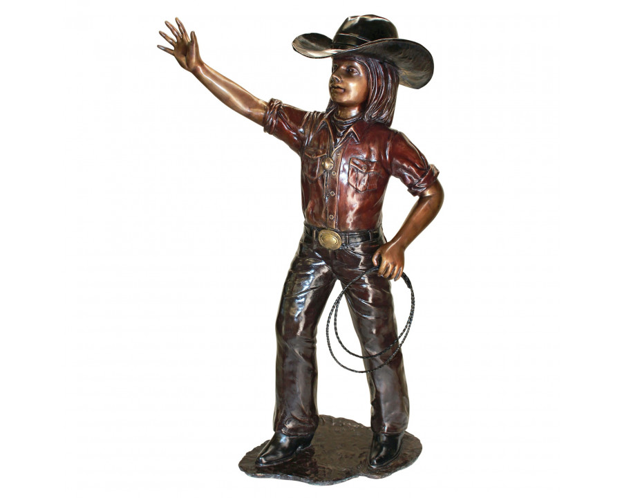 Toscano - Rodeo Dreams Cowgirl Garden Statue