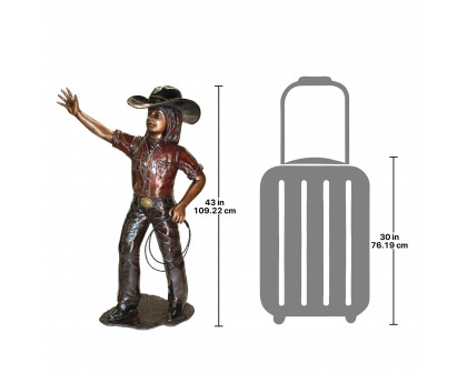 Toscano - Rodeo Dreams Cowgirl Garden Statue