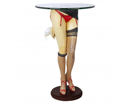 Toscano - Babette Sexy Lady Sculptural Table in Designer Resin