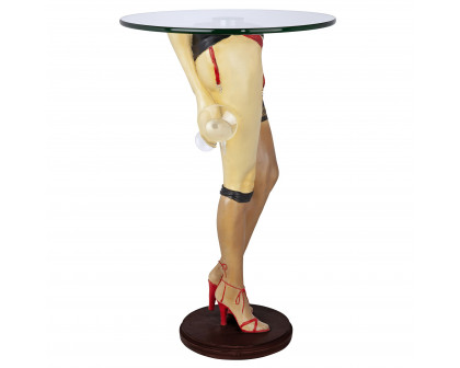 Toscano - Babette Sexy Lady Sculptural Table in Designer Resin