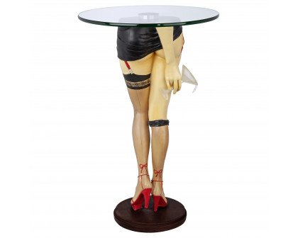 Toscano - Babette Sexy Lady Sculptural Table in Designer Resin