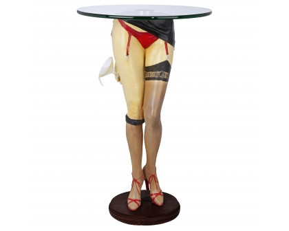 Toscano - Babette Sexy Lady Sculptural Table in Designer Resin