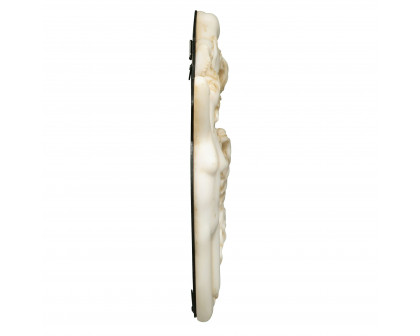 Toscano - Dance of the Nymphs Sculptural Wall Mirror in Ancient Ivory, Designer Resin