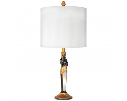 Toscano - Servant to the Egyptian Pharaoh Table Lamp — Black/Gold, Designer Resin