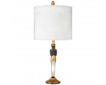 Toscano - Servant to the Egyptian Pharaoh Table Lamp — Black/Gold, Designer Resin