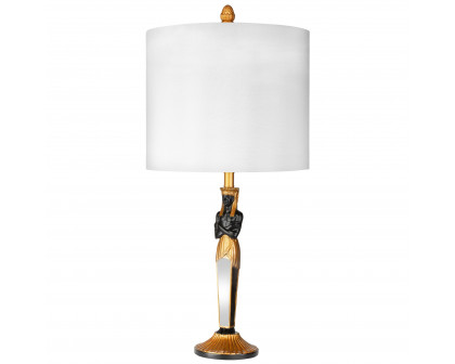 Toscano - Servant to the Egyptian Pharaoh Table Lamp — Black/Gold, Designer Resin