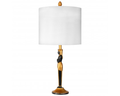 Toscano - Servant to the Egyptian Pharaoh Table Lamp — Black/Gold, Designer Resin