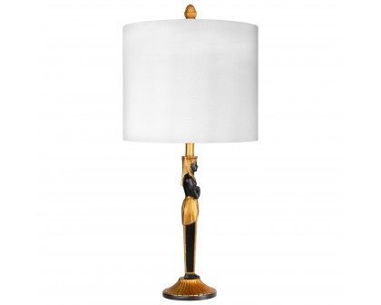 Toscano - Servant to the Egyptian Pharaoh Table Lamp — Black/Gold, Designer Resin