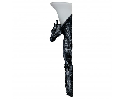 Toscano - Heraldic Dragon of Ravenscraig Castle Lighted Wall Sconce