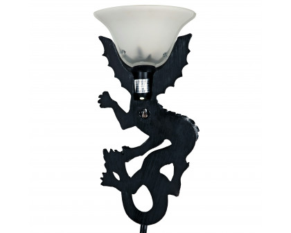 Toscano - Heraldic Dragon of Ravenscraig Castle Lighted Wall Sconce