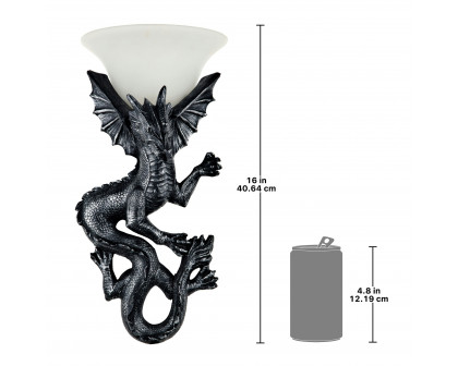 Toscano - Heraldic Dragon of Ravenscraig Castle Lighted Wall Sconce