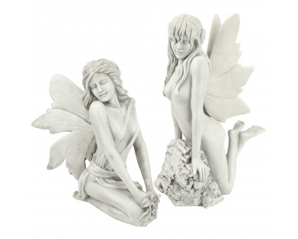 Toscano - Set of 2 The Enchanted Garden Fairies Sculptures