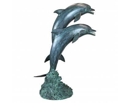 Toscano - Twin Dolphins in Tandem Garden Statue