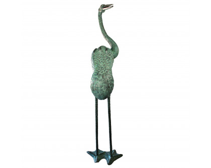 Toscano Colossal Crane Garden Statue - Curved Neck