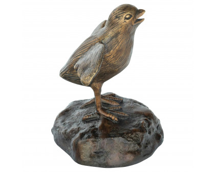 Toscano California Quail Solid Garden Statue - Single Baby