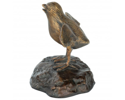 Toscano California Quail Solid Garden Statue - Single Baby