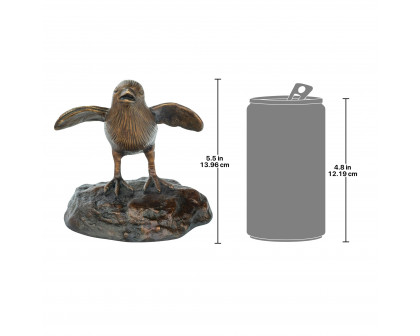 Toscano California Quail Solid Garden Statue - Single Baby