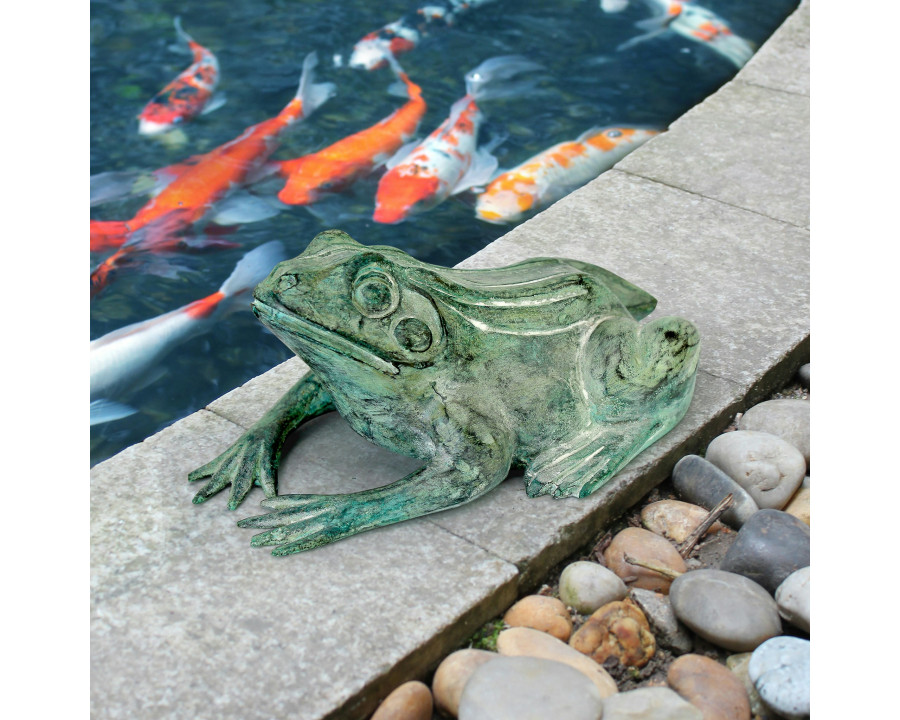 Toscano Bull Frog Small Garden Statue