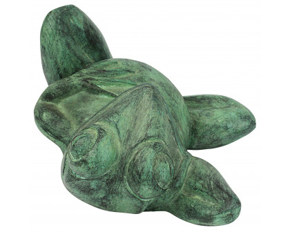 Toscano - Spitting Lazy Frog Emerald Verde Garden Statue