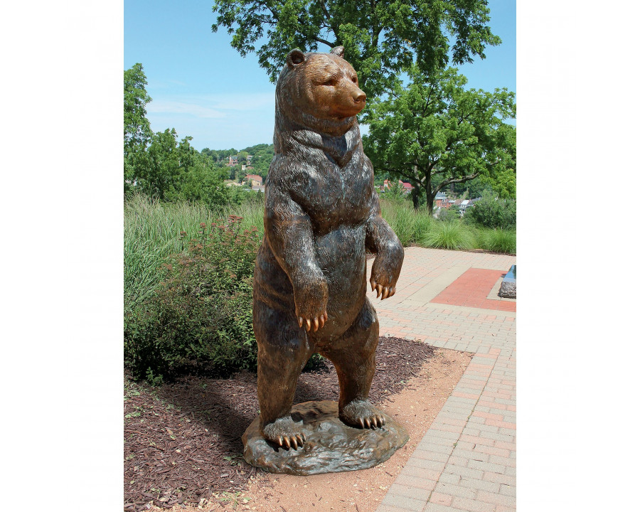 Toscano - Standing Black Bear Garden Statue