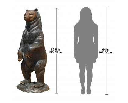 Toscano - Standing Black Bear Garden Statue