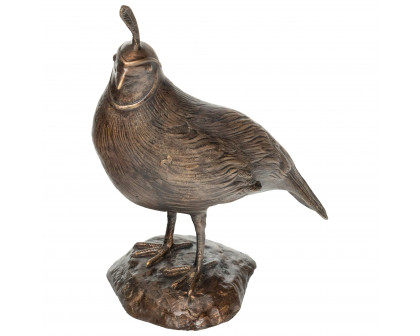 Toscano - California Quail Solid Garden Statue