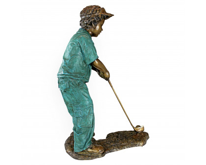 Toscano Gabe the Boy Golfer Garden Statue