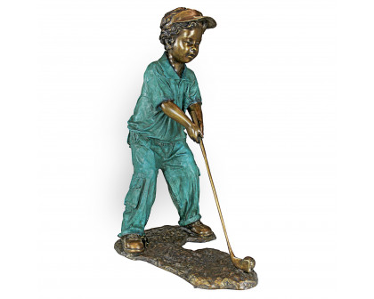 Toscano Gabe the Boy Golfer Garden Statue