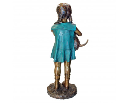 Toscano - Can I Keep Him Girl and Dog Garden Statue