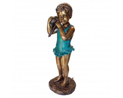 Toscano - Sea Shell Sounds Standing Girl Garden Statue