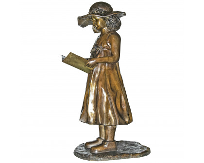 Toscano - Beulah Sundress Little Girl Reading Garden Statue