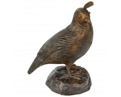 Toscano - California Quail Solid Garden Statue