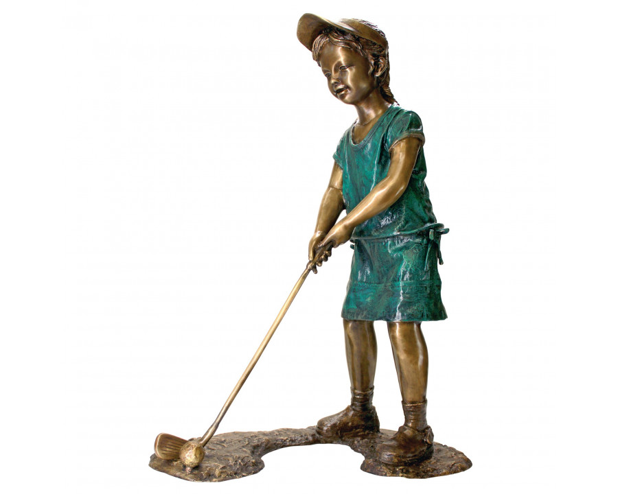 Toscano - Gabrielle the Girl Golfer Garden Statue