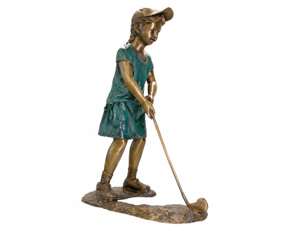 Toscano - Gabrielle the Girl Golfer Garden Statue