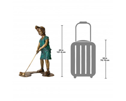 Toscano Gabrielle the Girl Golfer Garden Statue