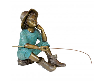 Toscano - Fish Wish Fisherboy Garden Statue