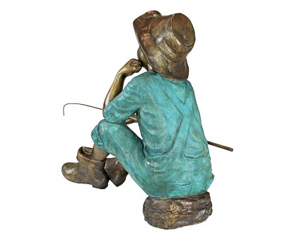 Toscano - Fish Wish Fisherboy Garden Statue