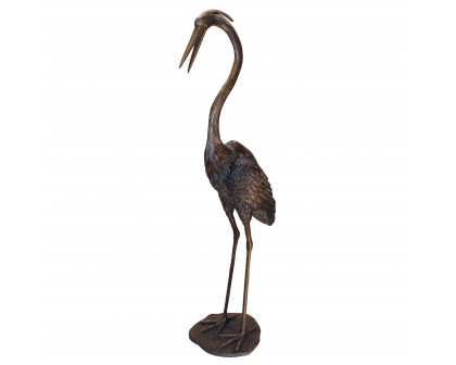 Toscano Grande Heron Garden Statue - Head High