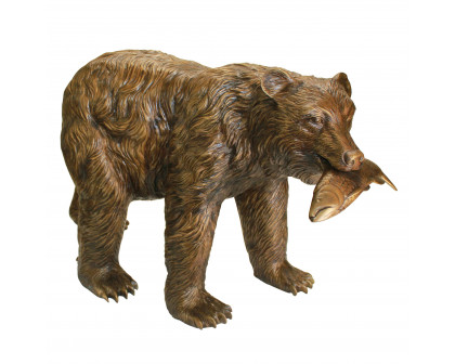 Toscano - Fisherman Bear Garden Statue