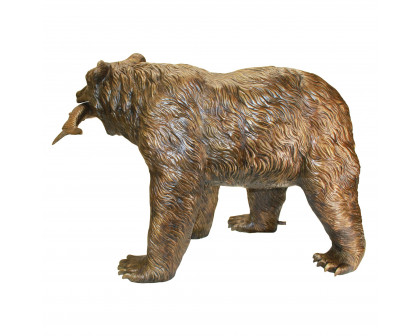 Toscano - Fisherman Bear Garden Statue