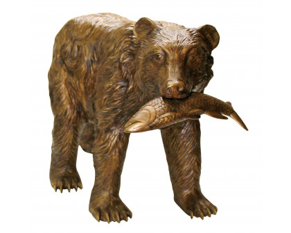 Toscano - Fisherman Bear Garden Statue