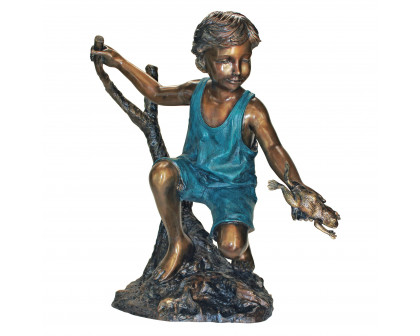 Toscano - Catch and ReleaseBoy with Frog Garden Statue