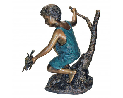 Toscano - Catch and ReleaseBoy with Frog Garden Statue