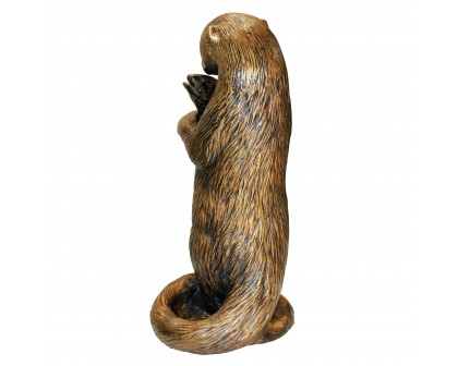 Toscano - Standing Otter with Fish Garden Statue