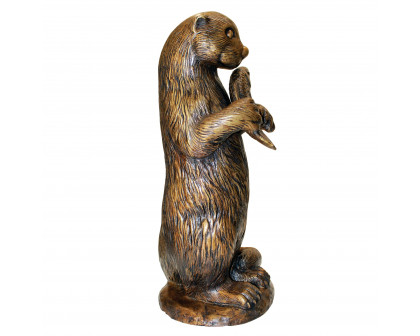 Toscano - Standing Otter with Fish Garden Statue