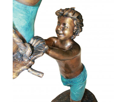 Toscano - Swinging Children Solid Garden Statue