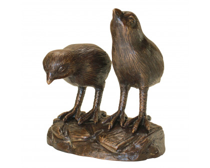 Toscano - Set of 4 California Quail Solid Garden Statues