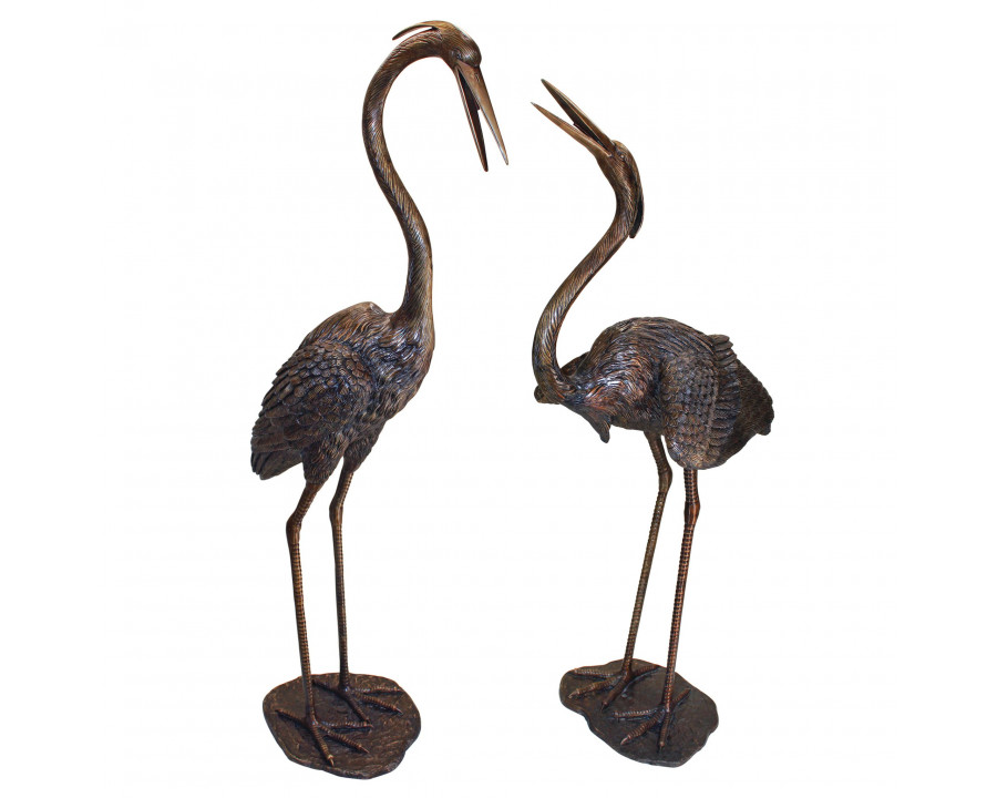 Toscano - Set of 2 Grande Heron Garden Statues